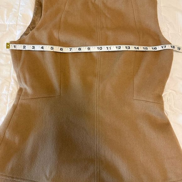 Hobbs London women's dress size 12 drop waist a line 100% wool camel brown color - Picture 11 of 15